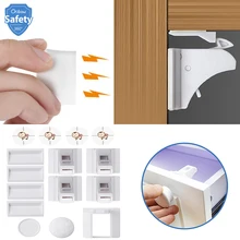 Детсой безопасности магнитный замок для детей Детское Автокресло защиты двери шкафа замок дети ящик шкафчик для безопасности Невидимые замки 4/8 шт. замок+ 1/2key