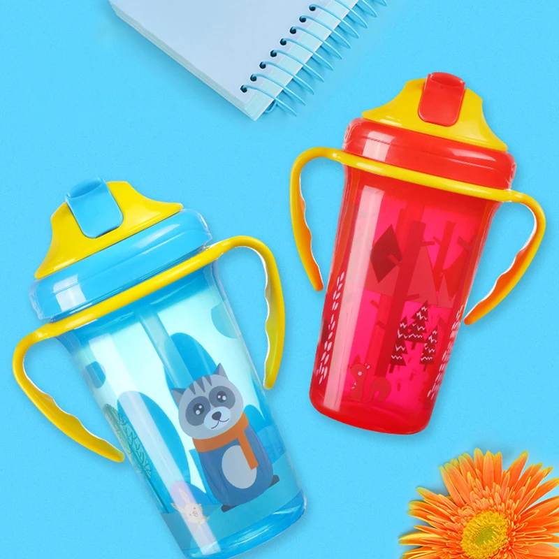 1Pcs Outdoor Portable Children Learning Drinking Bottle with Handle Large Capacity Kids Sippy Cup Heat Insulation | Мать и ребенок