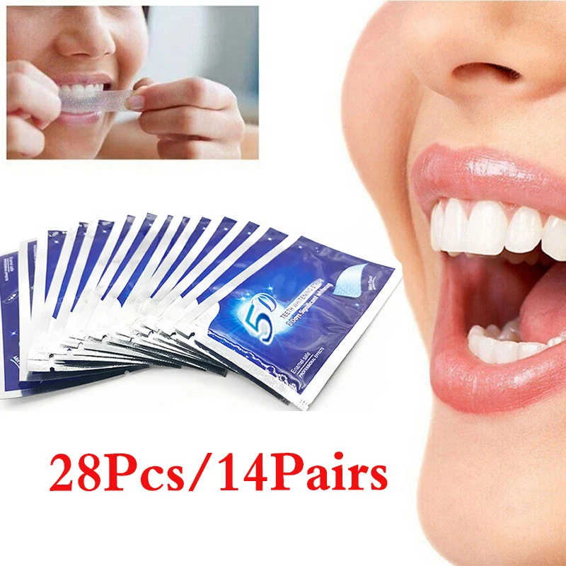 

28PCS Whitening Strip High Elastic Oral Care Hygiene Toothpaste Tooth Whitening Dry Tooth Paste Bleaching Tooth Sticky Gel