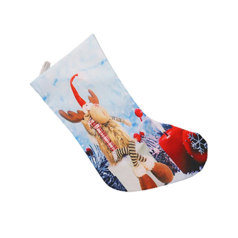 D Large Christmas Decorations Santa Claus Cute And Interesting Modeling Christmas Stocking Gift Bag - Цвет: D