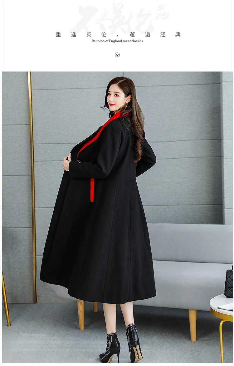 waterproof puffer coat 2019 Korean Fashion New Style Elegant Winter Fall  Winter Cardigan Women Cashmere Woolen Coat long puffer