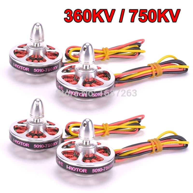 4 шт./лот 5010 360KV / 750KV бесщеточный двигатель 2 6S совместим с 1245 пропеллером для ZD550 ZD850