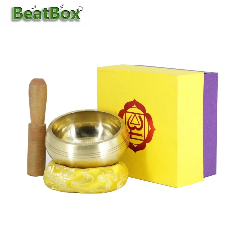 티베트 노래 블로우 네팔 핸드메이드 불교 브라즈마 의식 망치 실크 쿠션 테라피 구리 차임 명상 사운드 요가, 수제 불교