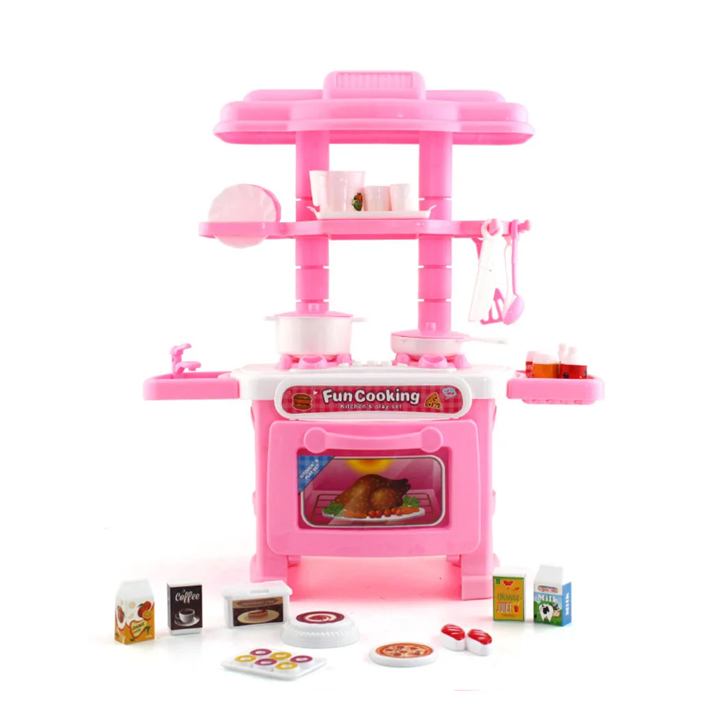 1 Set Children's Play House Toys Girl Cutlery Set Baby Toys Kitchen Cooking Simulation Pretend To Play Kitchen Model