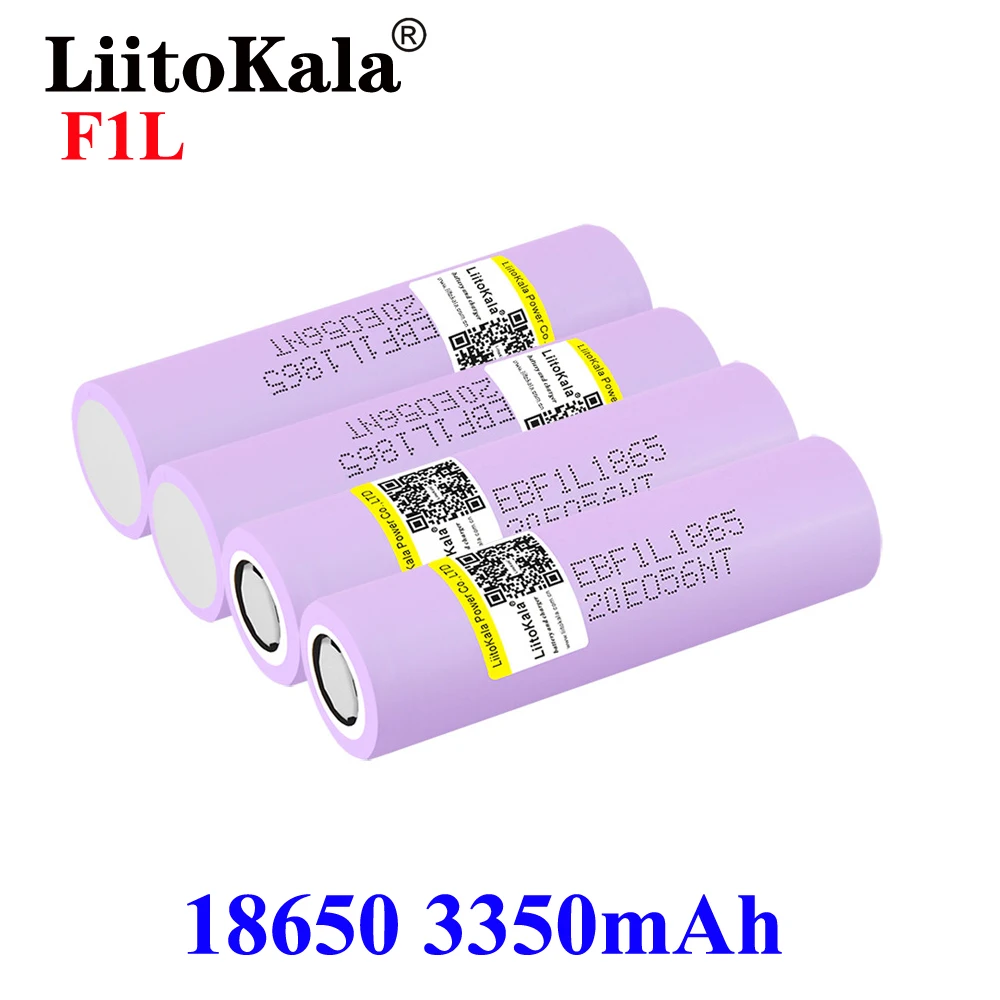 Оригинальный перезаряжаемый аккумулятор liitokala 3 6 В 18650 дюйма INR18650 F1L 3000 мАч 3350 3400 4 2