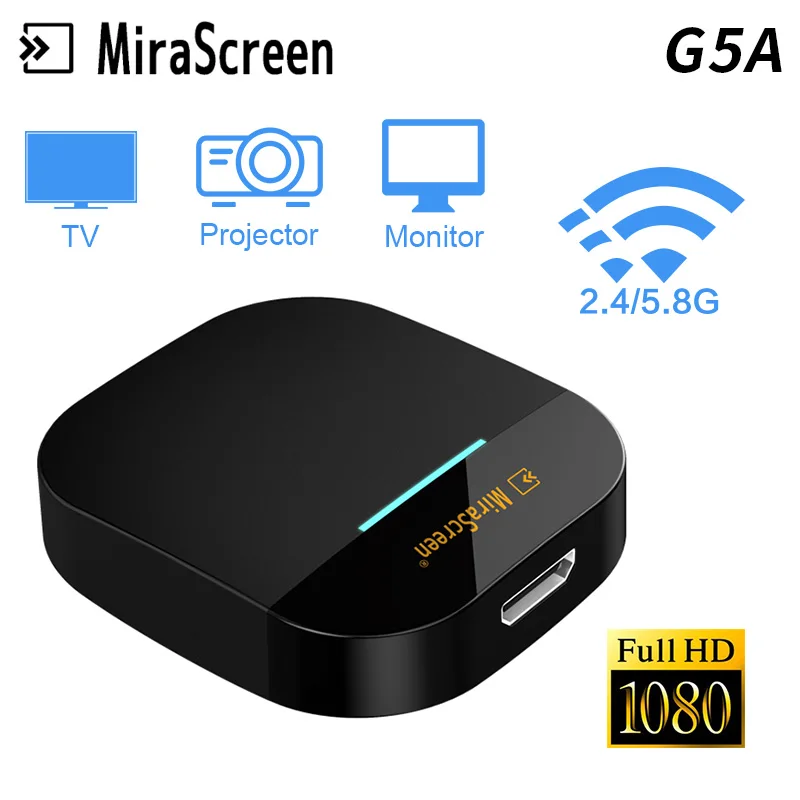 

Wireless WiFi G5A TV Stick 2.4G/5.8Ghz Miracast Support 1080P HDMI DLNA AirPlay Display TV Dongle Receiver for IOS Android PC