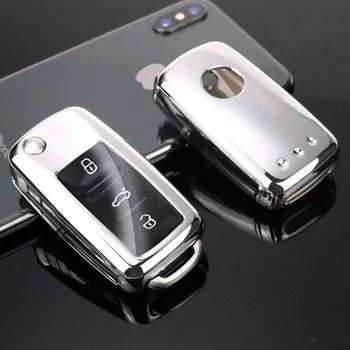 

Soft TPU key case for car for VW Golf Bora Jetta POLO GOLF Passat Skoda octevia A5 Fabia seat Leon auto styling decoration new