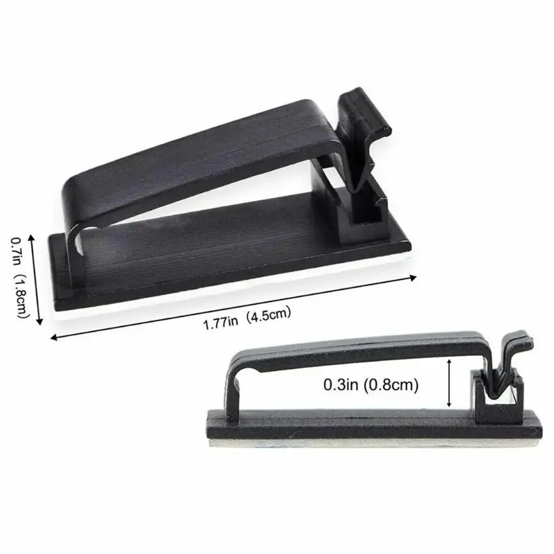 50PCS New Wall Fasteners Wire Organiser Self Adhesive Fixed Flex Cable Management Clip Clamp Consumer Electronics High Quality