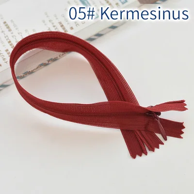 10 шт./компл. 25 см длинные невидимые молнии DIY нейлоновая катушка молния для шитья одежды аксессуар - Цвет: 05