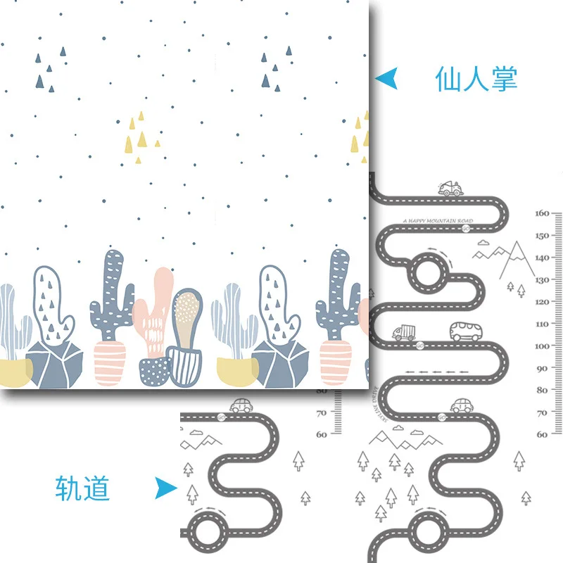 Cactus track 1 см с тяжелым основанием, из сшитого полиэтилена складной коврик для лазания Детские гусеничная игрушка развивающий коврик открытый складной коврик - Цвет: Cactus track