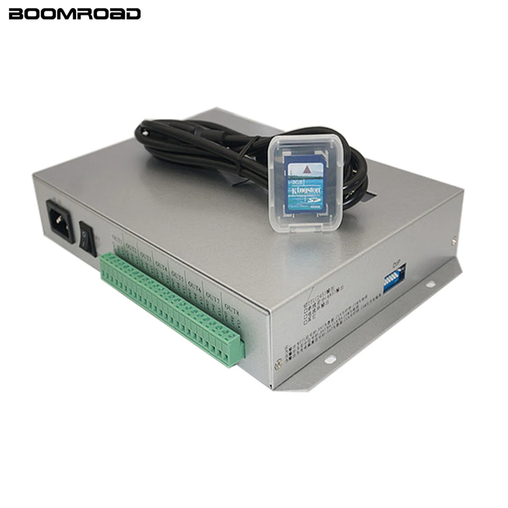 T-300K T300K SD карты светодиодный пиксельный Контроллер онлайн RGB контроллер разные цвета; Программируемые 8 портов 8192 пикселей WS2811 WS2801 WS2812b светодиодные ленты