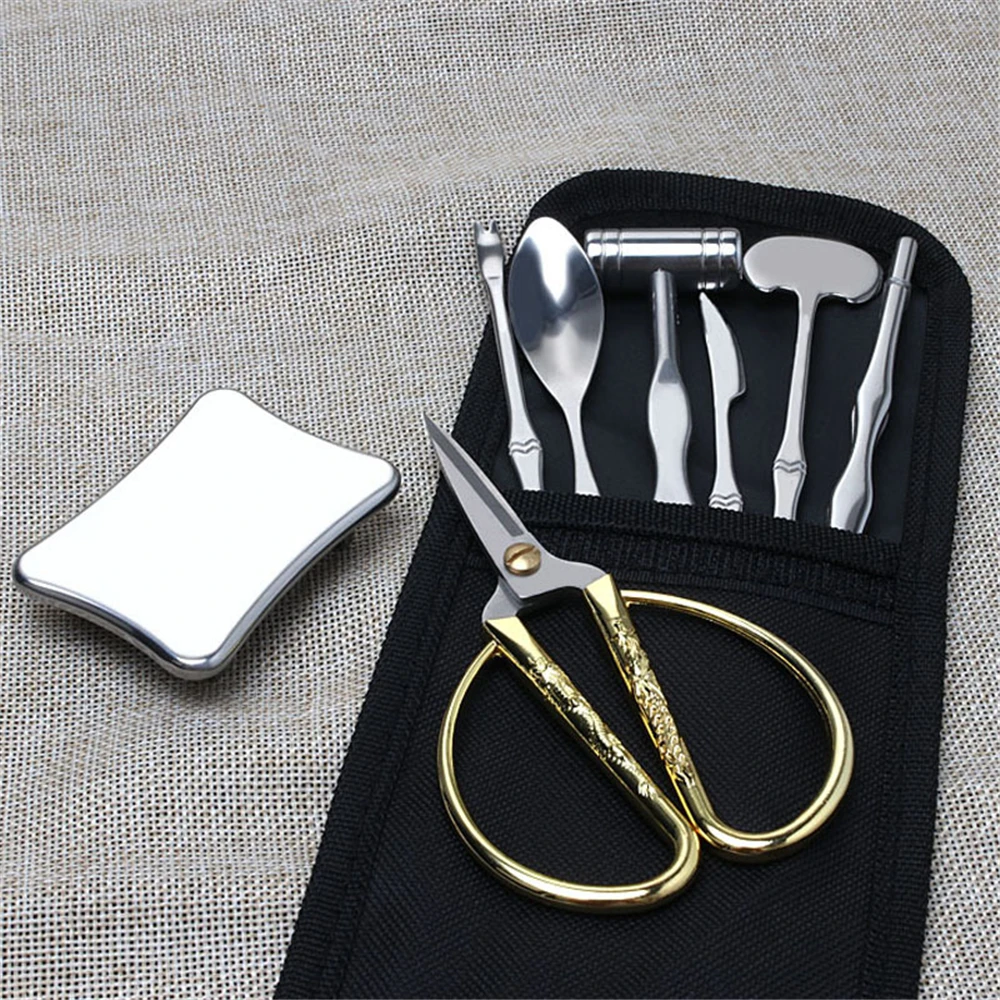 

8 PCS Stainless Steel Seafood Tools Set Non-rust Crab Eating Scissor Fork Spoon Cracker Wallet Packaging Kitchen Tools Set