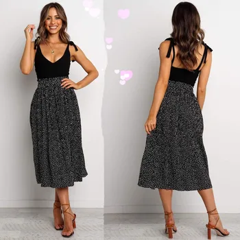 

Cotton Mixed Women's Skirt Long Large Swing European and American Verdant Skirt Skirts Womens