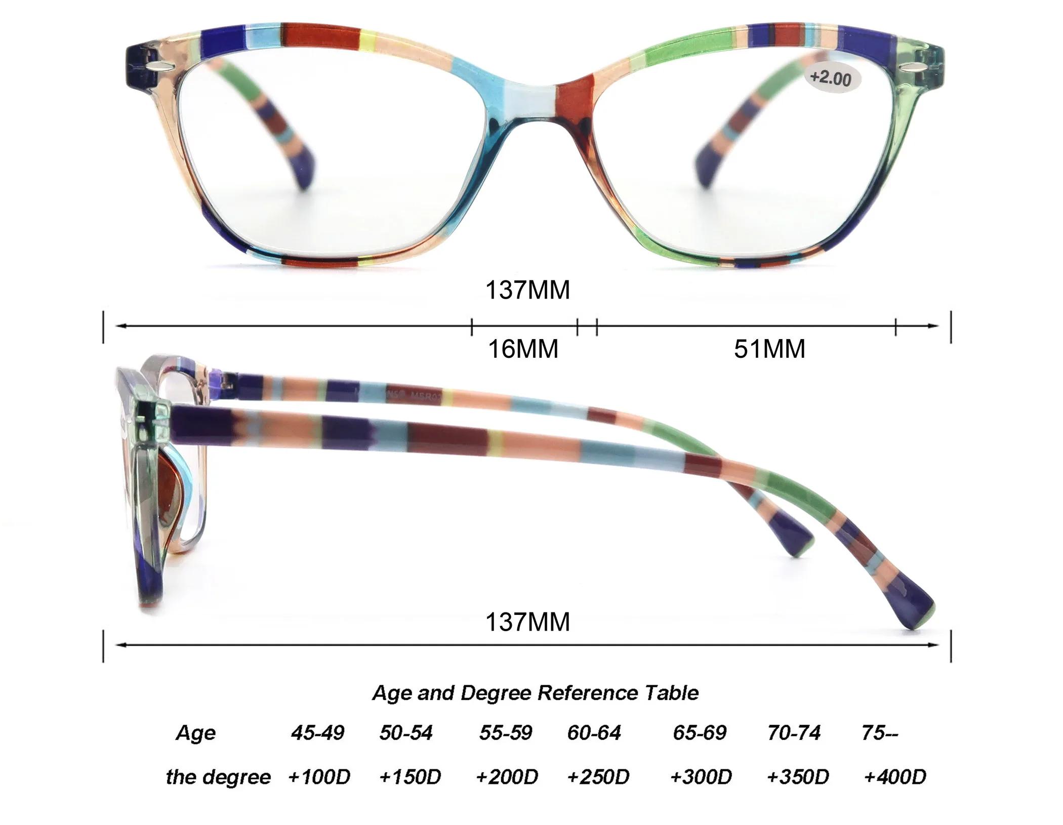 Reading Glasses Reading Glasses For Women Personality Cat Eye Reader Rivet Decorative Frame Amplifier For Presbyopic glasses Fashion Ladies