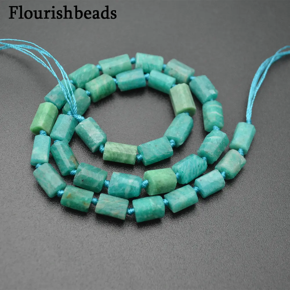 Amazonite Натуральные драгоценные камни цилиндрическая труба каменные бусины(турмалин/морганит/Чароит/Кианит/Лабрадорит/лунный камень - Цвет: Amazonite
