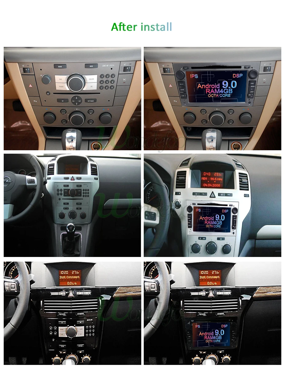 Perfect 4G 64G 2 Din Android 9 Car DVD GPS Navigation radio for Opel Astra H G J Antara vectra c b Vivaro astra H corsa c d zafira b DSP 1