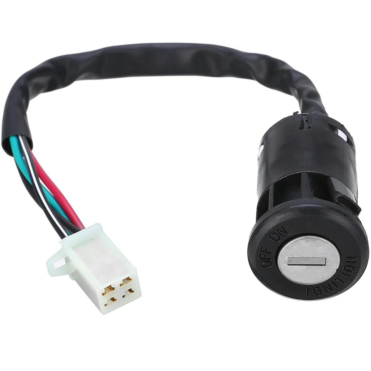 For ATV Go Kart Motorcycle 1pc 4 Wires Universal 2 Ignition Keys Start Switch Door Lock Key Motorcycle Accessories Mayitr