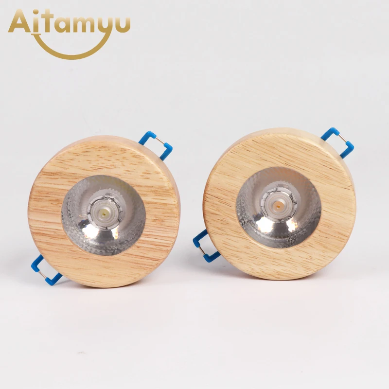 

LED Embedded Ceiling Lamp 85-265V Wood Ceilings Light for Living Room Bedroom Home Decoration Indoor Spot Lighting