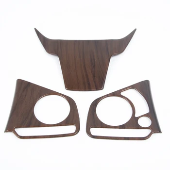 

3PCS Steering Wheel Buttons Trim Cover Sticker Peach Wood Grain For Honda CRV 2017 2019 Interior Mouldings Accessory