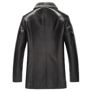 

Winter Genuine Sheepskin Leather Jacket Plus Size Men Real Wool Fur Coat Winterjas Heren 7009 MY788