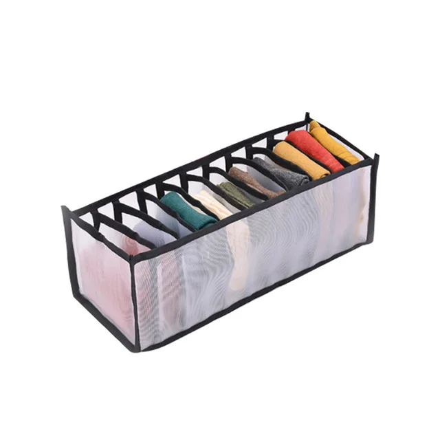 Multi-grids Underwear Storage Box Sock Bra Underpant Organizer Lattice Mesh Drawer Tidy Divider Practical Grid underwear 