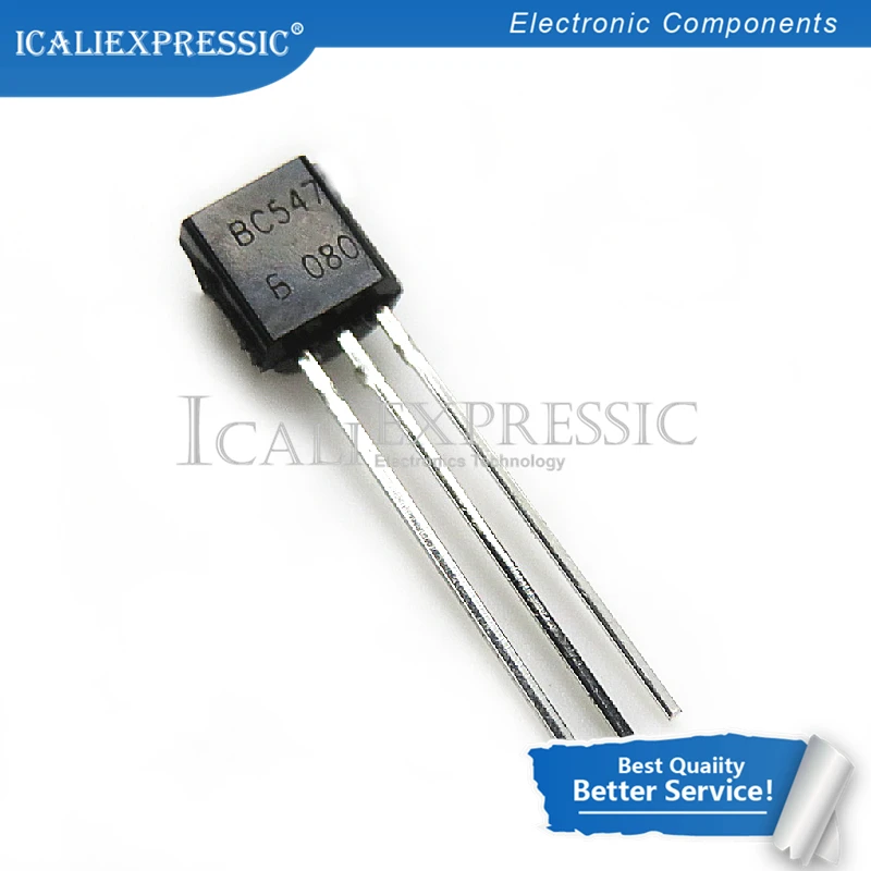 100PCS BC547B BC547 TO-92 Bipolar Transistors - BJT NPN 45V 100mA HFE/45 new original In Stock | Электронные компоненты и