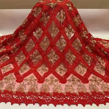 

Newest Nigerian African Cotton Lace Fabric 2020 Cheap High Quality Swiss Voile Lace Punch Cotton For Wedding Dress ! ZQ61635