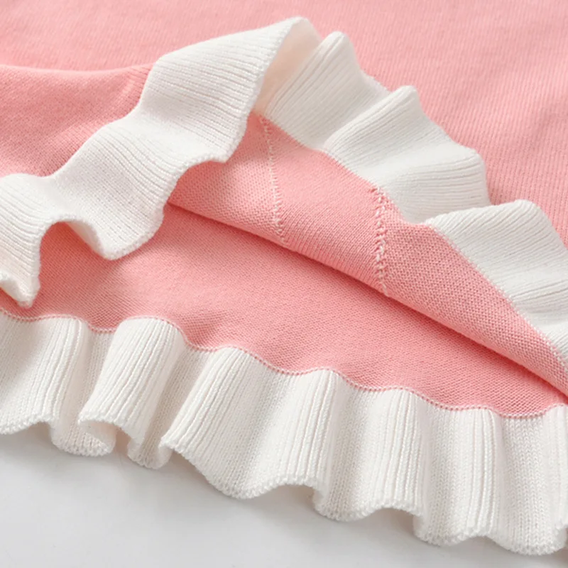 

2019 Autumn And Winter New Style Europe And America Kids' Sweater Vest Girls Jacquard Knitted Vest