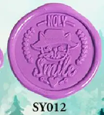 smile Слова благословения сургучная печать с металлическим наконечником с фактурой с деревянной ручкой, для скрапбукинга, для воска медь штамп, Лига DIY подарок Древняя печать штамп H-качество - Цвет: smile