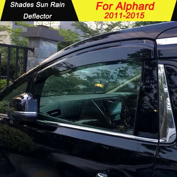 

For ALPHARD/VELLFIRE Plastic Window Visor Vent Shades Sun Rain Deflector Guard For ALPHARD/V Auto Accessories 4PCS/SET 2011-2015