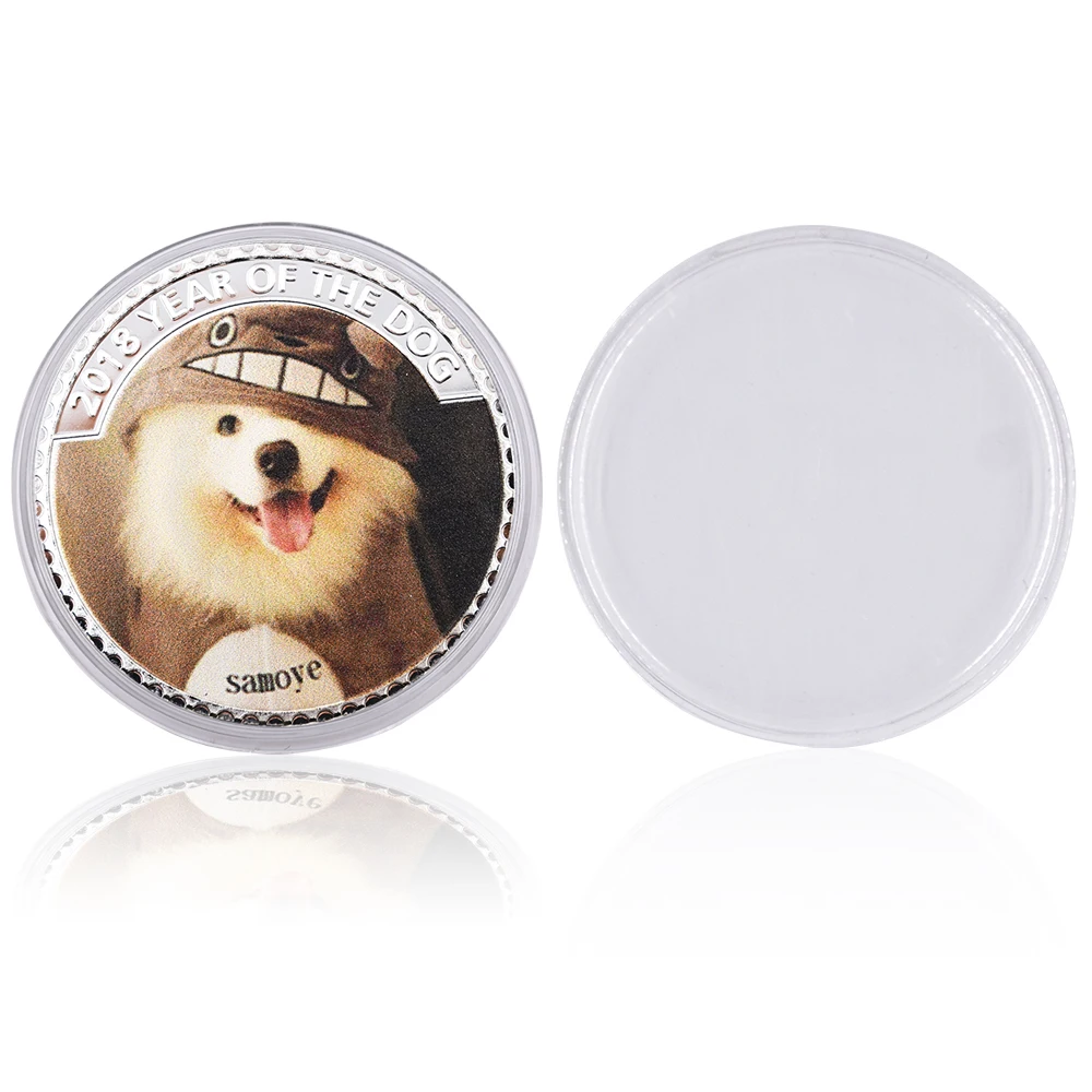 Милый анималистический сувенир монета 2018 год Счастливый щенок подарки для дома