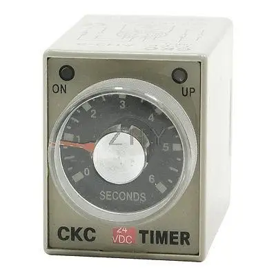 

Panel Mounted DPDT 8Pin 6Seconds Timer Power on Time Relay 24VDC AH3-3