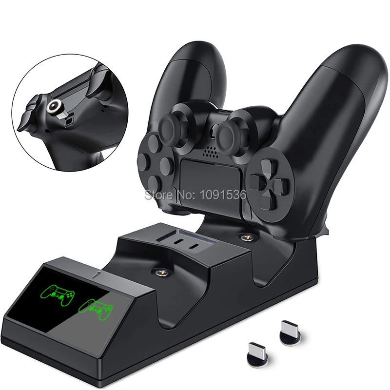 Двойной микро Магнитный usb зарядка для sony Playstation 4/PS4 Pro держатель зарядное устройство для док-станции кабель Геймпад контроллер