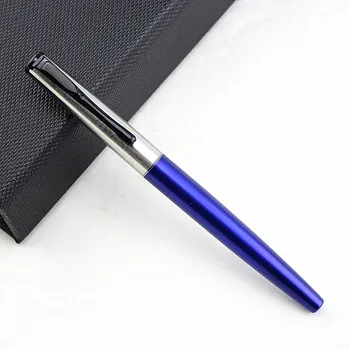 

Luxury blue stainless steel metal ball pen signature pen gel pen school supplies office gifts business pen