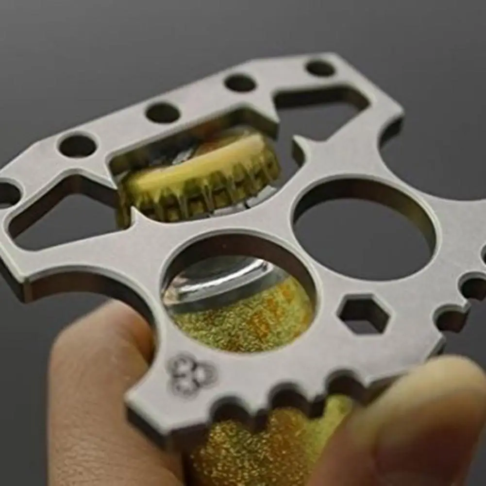 

Stainless Steel Beer Opener Bar Tools Double Finger Knuckle Self Defense Beer Bottle Opener Bar Tool   
