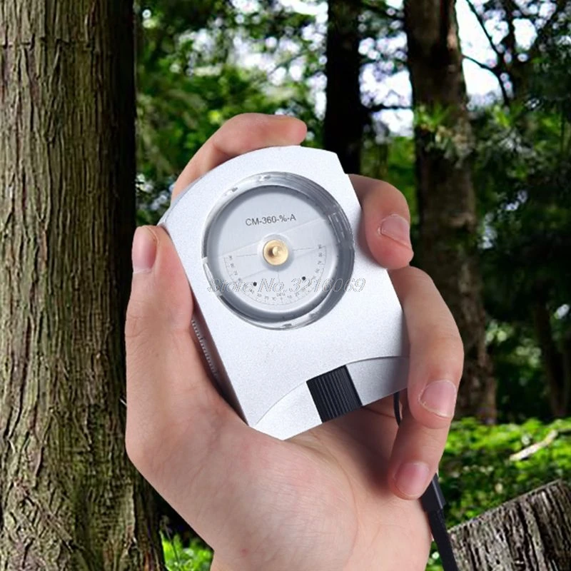 

Professional Aluminum Accurate Altimeter Compact Handheld Clinometer for Measuring Heights Slopes Angles Silver
