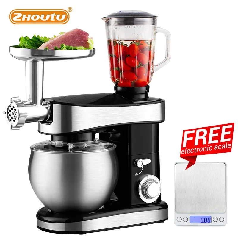 Миксер Zhoutu 1500 л планетарный миксер Электрический из нержавеющей стали с чашей
