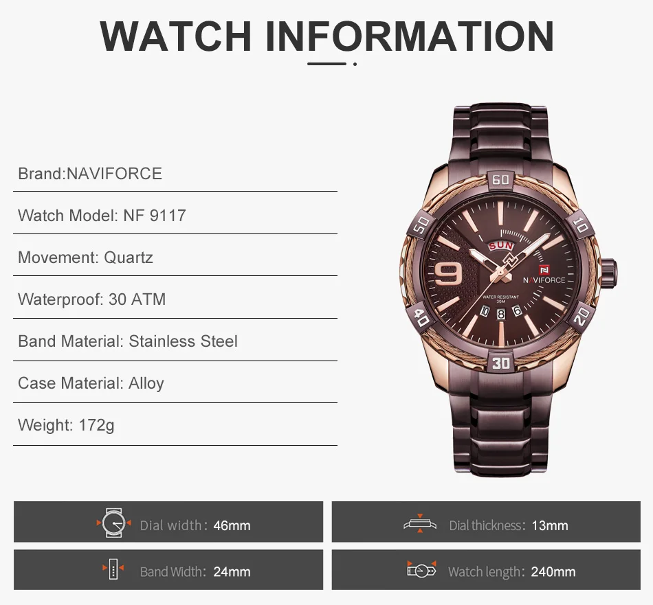 Топ бренд NAVIFORCE часы мужские роскошные модные кварцевые мужские часы полностью стальные водонепроницаемые часы спортивные наручные часы