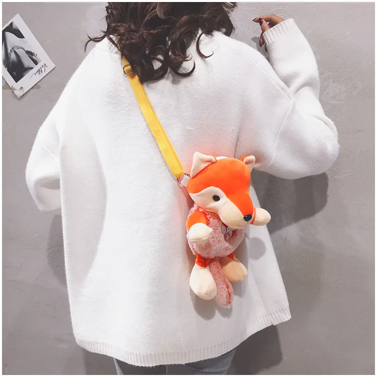 

2019 New Style Cute Plush Small Shoulder Bag Mini Shoulder Bag Women's Fashion Cartoon Shoulder Bag