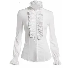 frilly white shirts ladies