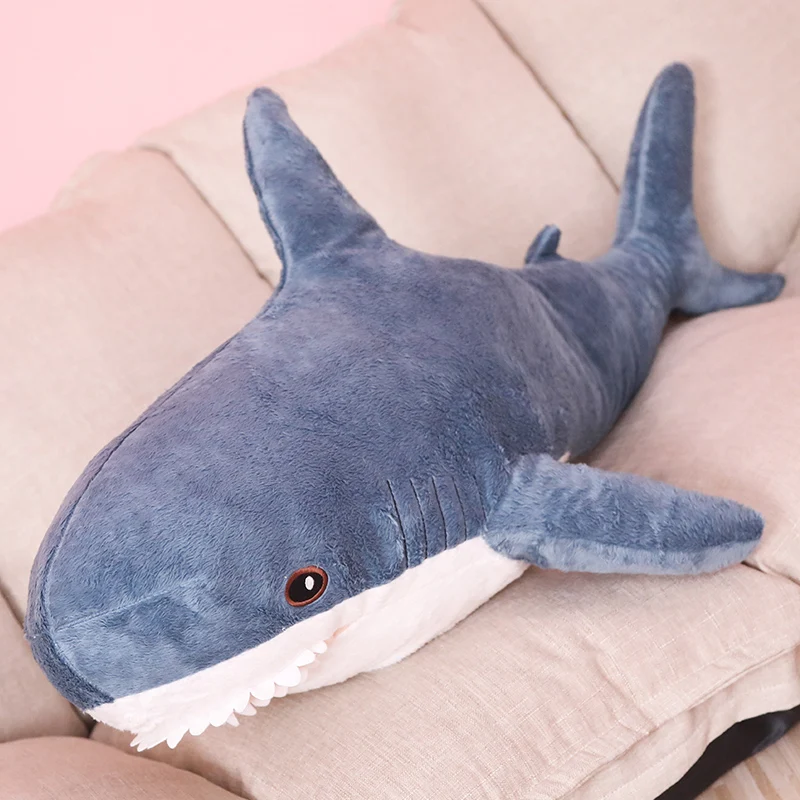 60CM/80CM/100CM/140CM An imitation plush toy shark is a Christmas gift shark doll for children