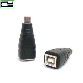 

Mini USB B type 5pin & Micro USB type 5pin male to USB 2.0 B Type Female Printer Scanner Adapter Black