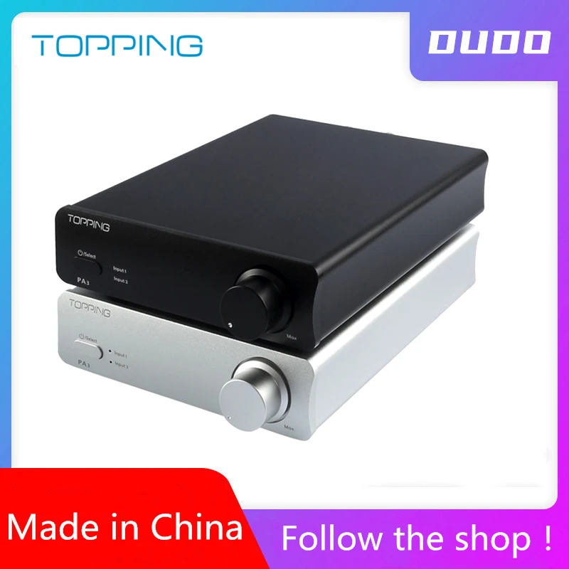 TOPPING PA3 Настольный Hifi Цифровой усилитель 80 Вт x 2 с полосным входом RCA