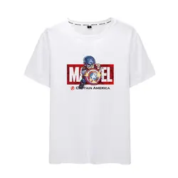 Cosplaydiy Новая мода капитан Американская футболка Дэдпул Повседневная футболка Железный мужской хлопок футболка с коротким рукавом костюм