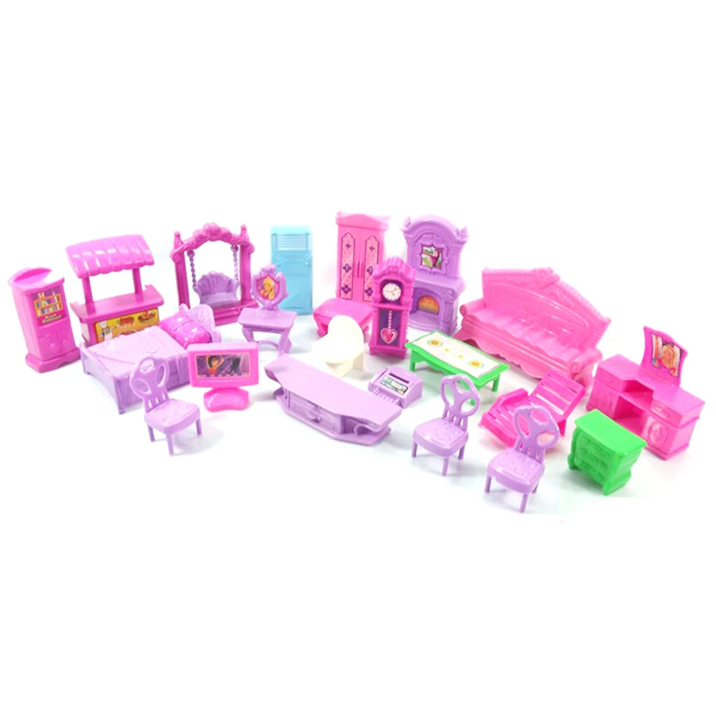 22Pcs Dollhouse Play Set Plastic Furniture Miniature Rooms Baby Kids Pretend Play Toys Furniture Toy Pretend DollHouse#10