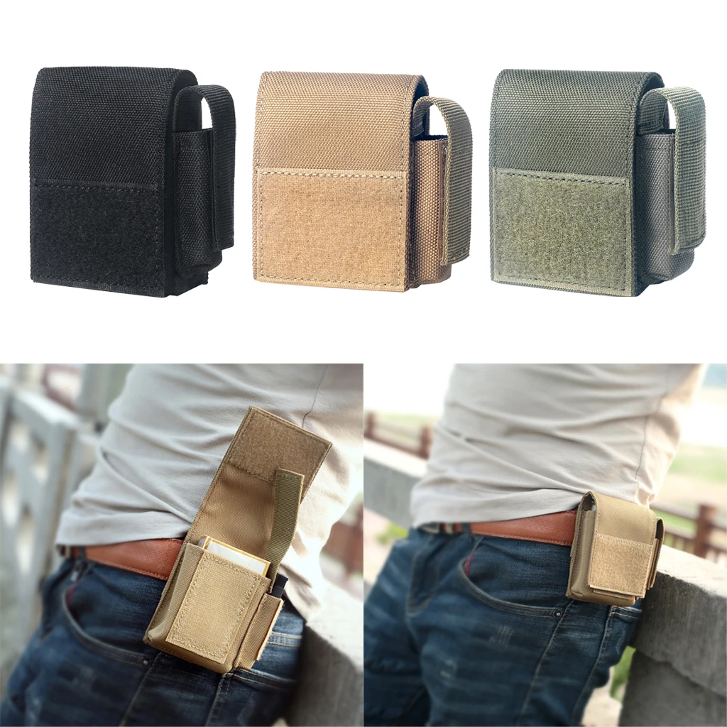 1000D Nylon Cigarette Pouch Battery Lighter Storage Bag Waist Pack Outdoor Tactical Waist Bag Phone Carrying Case