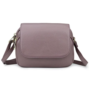 

Woman crossbody square bag messenger 2020 new black wine red light purple royal blue genuine leather