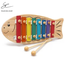 Новинка,, детские 8 звуковые деревянные музыкальные ксилофон, игрушки, музыкальный инструмент, детская игрушка, детский шумодав, деревянная игрушка