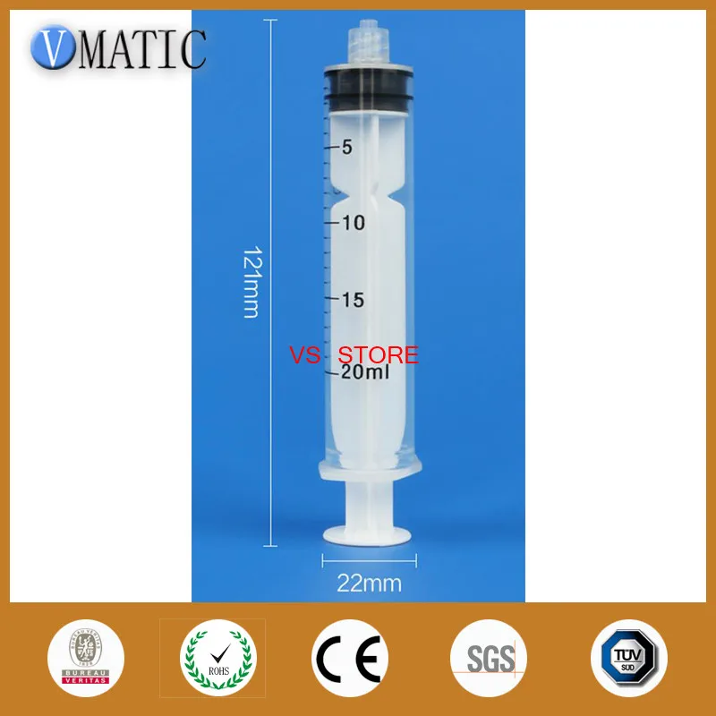 Не стерилизованный 20cc/ml ручной пластиковый шприц