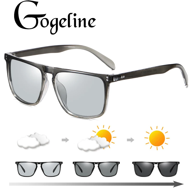

Gogeline Photochromic Sunglasses Men Polarized Night vision Chameleon Discoloration Sun glasses for men women